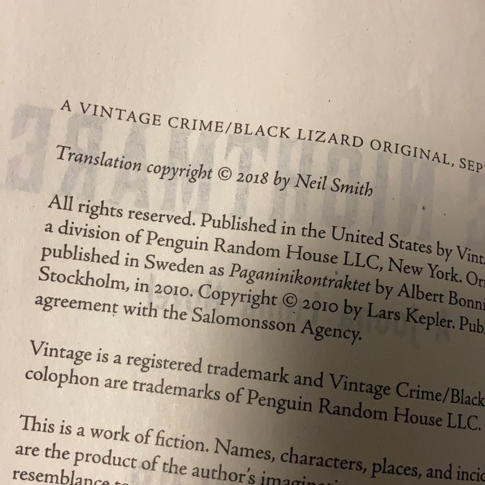 “The Nightmare” Lars Kepler - Picture 15 of 15